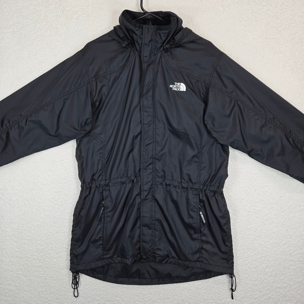 The North Face Mens Hydrenaline Windbreaker Jacket Medium Black Hooded Gorpcore